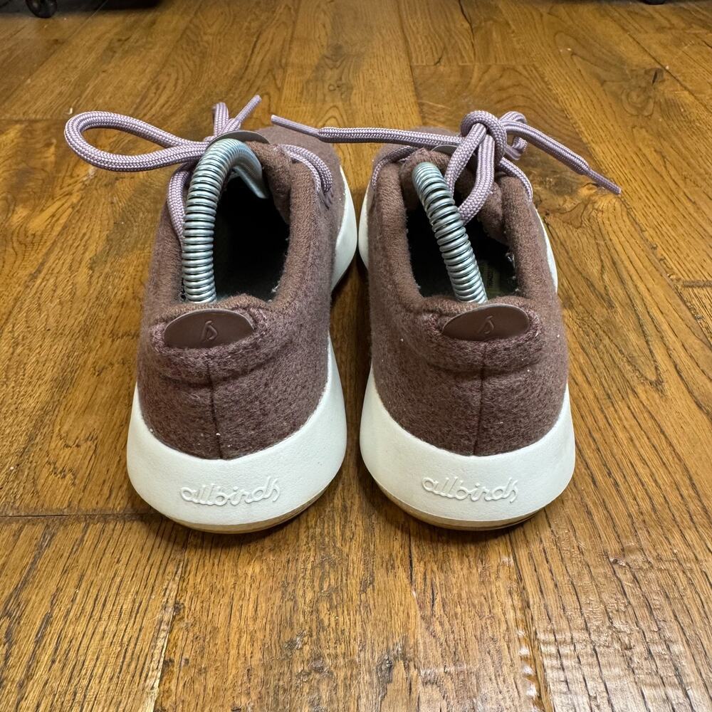 Allbirds Mauve Wool Runners Sneakers Shoes Womens Sz 8 Comfy Lace Up - Picture 4 of 7